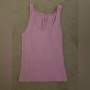 Skims Women's soft lounge purplish-Pink Ribbed Tank Top